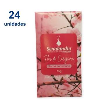 Imagem de 24 Sachê Perfumado Aromatizador Guarda Roupa Lavanda Laranjeira Cereje