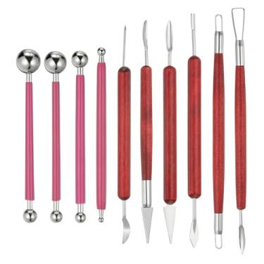 Imagem de YOKIVE 10 ferramentas de escultura de argila, ferramentas de argila de polímero, ferramenta de modelagem de argila, ferramenta de pontilhamento, ótima para pintura artesanal de argila de cerâmica