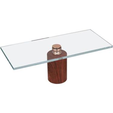 Imagem de PRATO PARA DOCES COM PÉ VIDRO 13x15x36cm TRANSPARENTE