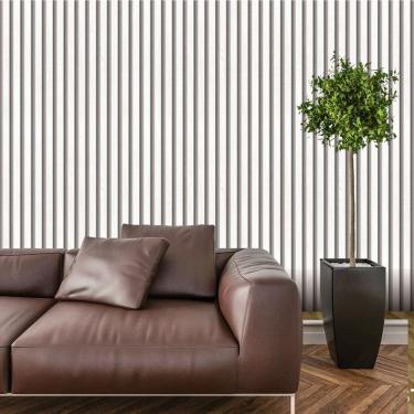 Imagem de Papel De Parede Adesivo Ripado Madeira Lavável Sala Quarto Cozinha 3 METROS