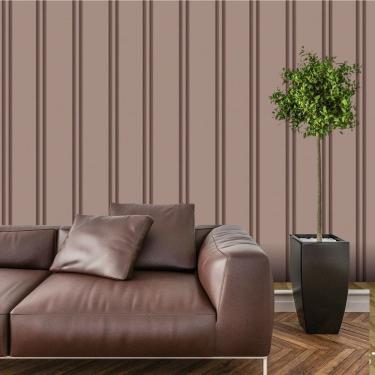 Imagem de Papel De Parede Adesivo Ripado Madeira Lavável Cozinha  3 metros