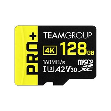 Imagem de TEAMGROUP Cartão A2 Pro Plus 128 GB Micro SDXC UHS-I U3 A2 V30, leitura/gravação de até 160/110 MB/s para Nintendo-Switch, dispositivos de jogos, tablets, smartphones, gravação 4K, com adaptador