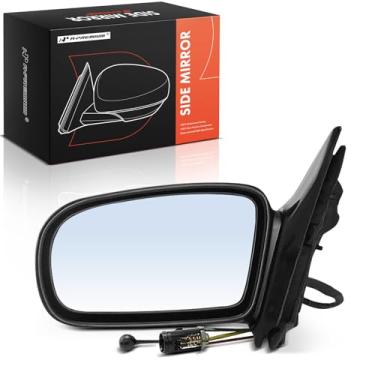 Imagem de A-Premium Espelho retrovisor manual do lado do motorista - compatível com Chevrolet Malibu 1997-2003, Classic 2004-2005 e Oldsmobile Cutlass 1997-1999 - Espelho retrovisor externo preto dobrável