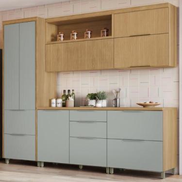 Imagem de Cozinha Completa 5 Peças 7 Portas 6 Gavetas 1 Nichos 100% MDF - Faura,