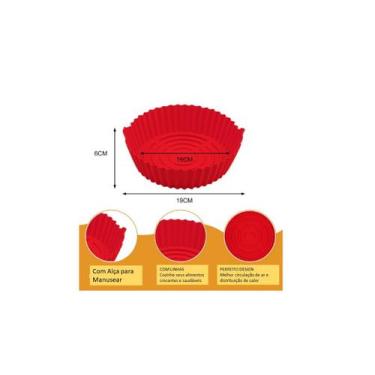 Imagem de Cesta de silicone reutilizável para cozinha air fryer e forno - KITCHE
