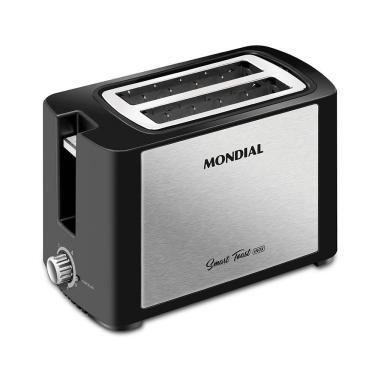 Imagem de Torradeira Smart Toast Mondial T-13 Com 6 Opções De Tostagem Preto Com Inox 110v