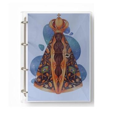 Imagem de Caderno Fichário Argolado Pasta Organizadora 4 Argolas Nossa Senhora T