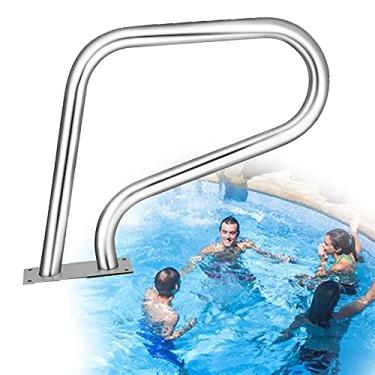 Imagem de Corrimão de piscina fácil de instalar trilho de mão para piscina alarga a placa inferior corrimão de piscina 150 kg capacidade de carga trilho humanizado para piscina