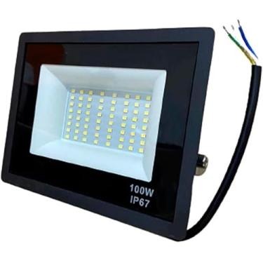 Imagem de Refletor Led SMD Indice de Proteção IP67 a Prova dágua 100W Luminaria Holofote Prova D' Agua 6.500K