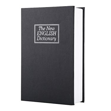 Imagem de Caixa de Armazenamento de Coleta Jóias Bilheteria do Dicionário InglêS Com 2keys Com 2keys S Boxsimulation Book S Boxjewelry Casedictionary Boxlock Box Storage (24*15,5*5,5 cm de chave preta média)