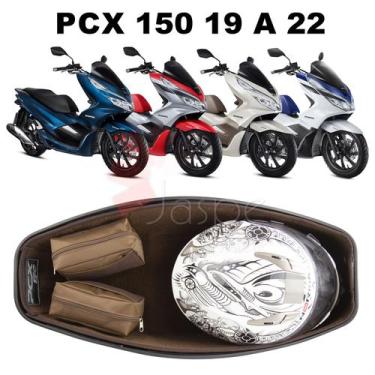 Imagem de Forração Honda Pcx 150 Baú 19 20 Forro Premium Marrom - Jaspe Ateliê, 