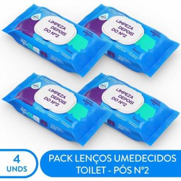 Imagem de Free Wipes Lenços Umedecidos Higiene Após O Nº2 - Kit Com 4