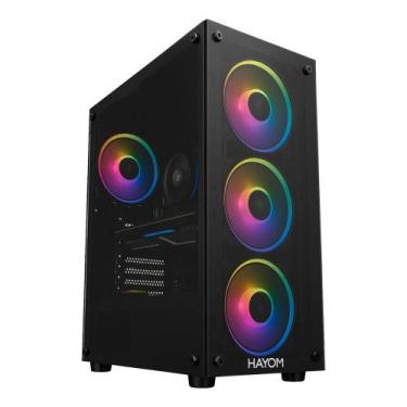 Imagem de Gabinete Gamer Hayom GB1749 - Vidro Temperado - 4 Coolers RGB Inclusos