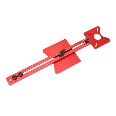 Imagem de Suporte de ranhura de fresagem 4 em 1, gabarito de corte circular de roteador ajustável com design destacável, gabarito de ferragens de gabinete para ferramenta de roteador, para marcenaria