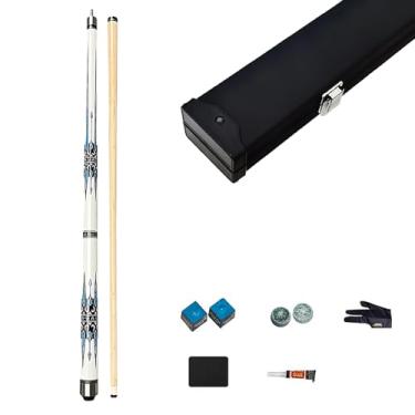 Imagem de Taco de Sinuca CQBXRD - 1/2 Estrutura em Madeira de Bordo Canadense, 147 cm (58 pol), Cabeça 10,8-13 mm (B Tacos de bilhar e acessórios+ barril box, 11.5mm)