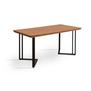 Imagem de Mesa Sala de Jantar Industrial em Madeira Maciça Michigan 160x80 - Cas