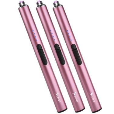 Imagem de SUPRUS Isqueiro elétrico recarregável à prova de vento USB sem chama com trava de segurança para vela