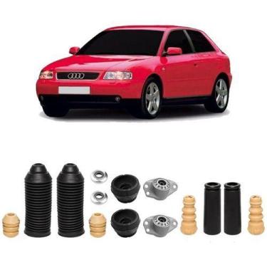 Imagem de Par Kit Coxim Batente Dianteiro Traseiro Audi A3 1998 99 00 - QualyKit