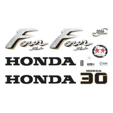 Imagem de Kit Faixa Adesivo Motor Honda 30 Hp 4 Tempos - Spts