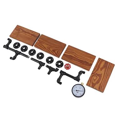 Imagem de KIMISS UNIDADE DE PRETADAS DE PIPE INDUSTRIAL - Estilo retrô Prateleira DE Parede DE 4 Camadas para Sala DE Estar, Quarto, Banheiro - Aço Resistente e Decoração Carbonizada DE Pinheiros Carbonizados