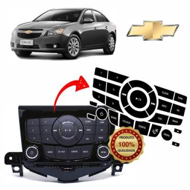 Imagem de Kit Adesivos para os Botões do Rádio Chevrolet Cruze - Restauração dos