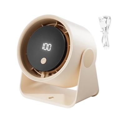 Imagem de Ventilador de Mesa Pequeno,Ventilador Portátil 100 Velocidades USB Recarregável | Circulador De Ar Com Display LED Para Carro Quarto RV Camping Dormitório Viagens