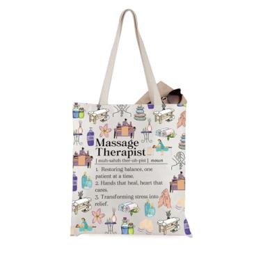 Imagem de WCGXKO Sacola de massagista para terapeuta, presente de agradecimento, presente de agradecimento para massoterapeuta, Bolsa para massagista