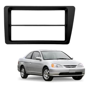 Imagem de Moldura Central Painel Civic 2001 até 2006 Dvd 2 Din Multimídia