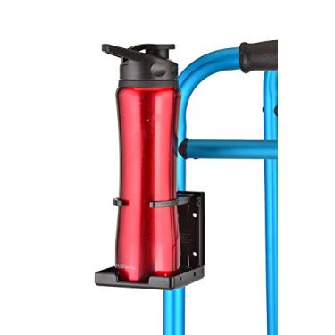 Imagem de NOVA Porta-copos para andador, rolo, cadeira de transporte, cadeiras de rodas – ajuste universal, suporte ajustável e dobrável para bebidas