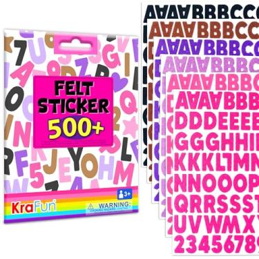 Imagem de KRAFUN Adesivo de feltro rosa e preto