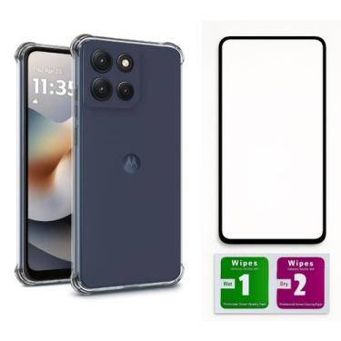 Imagem de Capa Anti Impacto Para Moto G56 + Pelicula Vidro 3d - Mustangshop