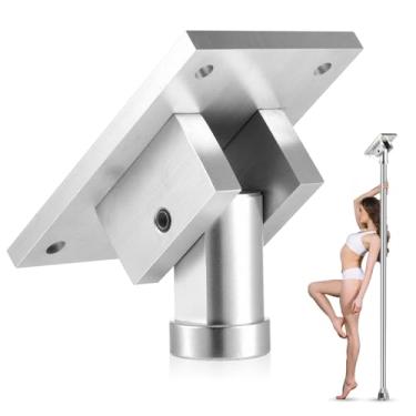 Imagem de Placa fixa universal de pole dance para tetos inclinados, acessório de dança de mastro para casa mais segurança e estabilidade