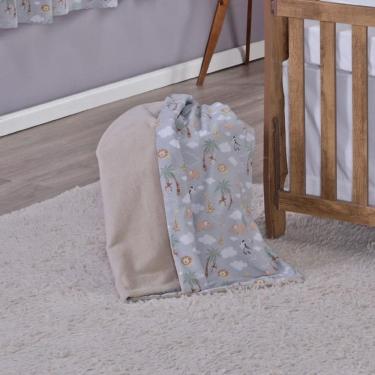Imagem de Manta Baby Cobertor Bebe Dupla Face Menino Menina 1,15 X