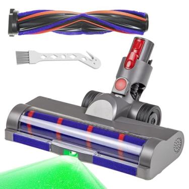 Imagem de Wingsflying Cabeça de escova compatível com aspirador de pó Dyson V7 V8 V10 V11 V15 com faróis de LED, rolo de cerdas turbo em forma de V e escova macia