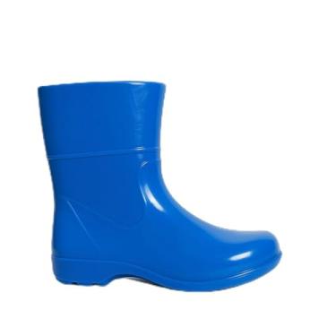 Imagem de Bota Infantil Feminina e Masculina Plastica Estilo Galocha Para Dias Chuvosos Para Limpeza Faxina Antiderrapante Super Leve (Azul, BR, Criança de 1 a 3 anos, Numérico, 24)