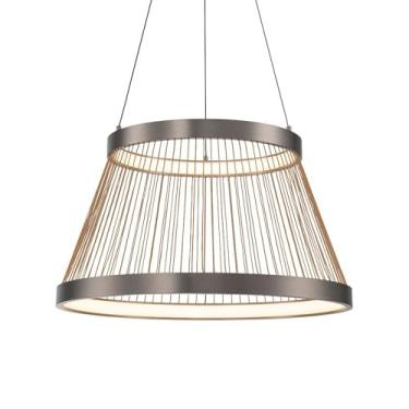 Imagem de Pendente LED Beys í 68cm 50W 3000K Cinza/Dourad - Nordecor