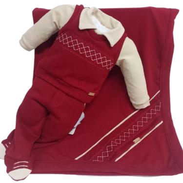 Imagem de Saída Maternidade Bebê Menino 4Pçs Body Calça Paraiso 16907