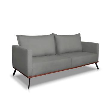 Imagem de Sofá 3 Lugares Zeus Veludo Cinza Chumbo 220 cm