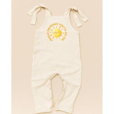 Imagem de Roupa de Bebê 1 Ano Boho Jardineira Macacão Bebê 100% Algodão Malha Pr