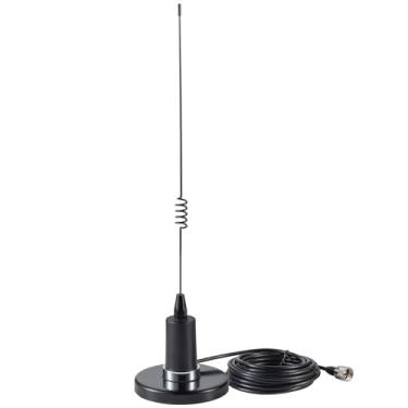 Imagem de Antena de rádio marítima VHF 156-163MHz antena de base magnética super forte conector PL259 com cabo coaxial de baixa perda de 16,5 metros para barco, veleiro, iate, rádio marítimo, Eifagur