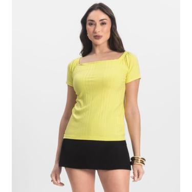 Imagem de Blusa Feminina Canelada Infinita Cor Verde, M, Verde