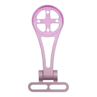 Imagem de KiBcsLic Suporte para computador de bicicleta, medidor de velocidade, suporte ajustável para câmera de ação para ambientes externos, Gradiente Rosa