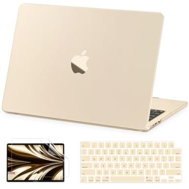 Imagem de AKIT Compatível com MacBook Air 15 polegadas 2025 2024 2023 M4 M3 M2 A3241 A3114 A2941, [Ultrafina] [Correspondência de cores oficiais] Capa rígida + protetor de tela + capa de teclado para Mac Air 15