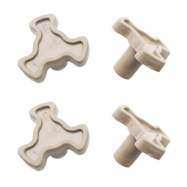 Imagem de NUHFUFA 4 peças de substituição para toca-discos de micro-ondas, comprimento do eixo, suporte de placa de 17 mm, bandeja de vidro em forma de Y, suporte de núcleo giratório, acessórios de reparo de