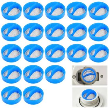 Imagem de Filtro de água para máquina de lavar 20 peças, diâmetro de 2 cm/0,79 polegadas, filtro de máquina de lavar, filtro de válvula de entrada de água, filtro de mangueira para máquina de lavar, kit de