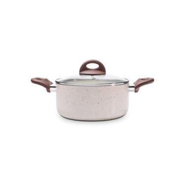 Imagem de Caçarola Com Tampa ø20 Ceramic Life Granada Indução - Brinox 20 Cm Van