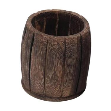 Imagem de oshhni Porta-lápis de madeira, organizador de mesa, pote de presente, porta-canetas, copo para escrever, escovas de dente, material de escritório, pincéis