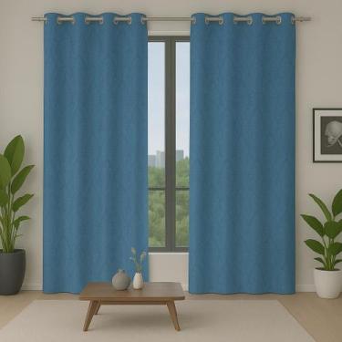 Imagem de Cortina Londres Jacquard Semi Blackout 3m x 2,7m Sala Quarto Escritóri