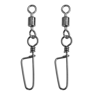 Imagem de QISHUO Conector de isca de água salgada em barril inoxidável com encaixe giratório para pesca, 25 peças, 51,7 kg