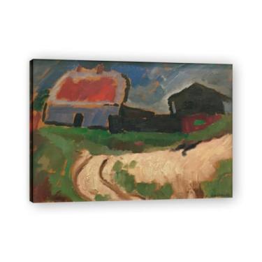 Imagem de Pôster de arte expressionista. (On the Darss) de Alexej von Jawlensky. Pinturas a óleo famosas. Decoração de parede de sala de estar ou escritório. Moldura interna de 50 x 70 cm - 19,6 x 27,5 pol